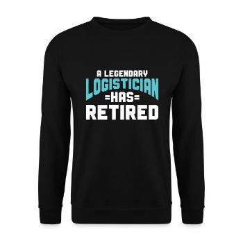 Logistiker Logistik - Unisex Pullover - Schwarz - Vorne - Alina (178cm) & Michal (187cm)