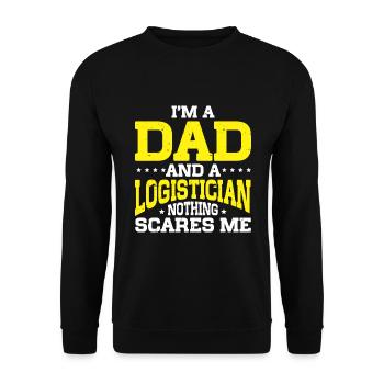 Logistiker Logistik - Unisex Pullover - Schwarz - Vorne - Alina (178cm) & Michal (187cm)