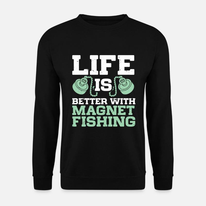Magnetfischen - Unisex Pullover - Schwarz