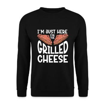 Amateur de fromage Cheese - Sweat-shirt Unisexe - noir - Devant - Alina (178cm) & Michal (187cm)