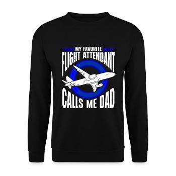 Don't Make Me Use My Flight Attendant Voice - Unisex Pullover - Schwarz - Vorne - Alina (178cm) & Michal (187cm)