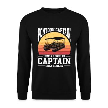 Ponton Bateau Ponton Capitaine - Sweat-shirt Unisexe - noir - Devant - Alina (178cm) & Michal (187cm)