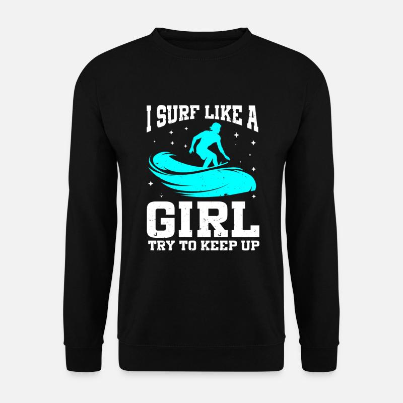 Surfing Surfer - Unisex Sweatshirt - black