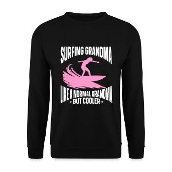 Surfender Surfer - Unisex Pullover - Schwarz - Vorne - Alina (178cm) & Michal (187cm)