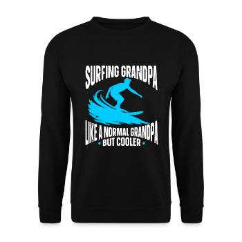 Surfender Surfer - Unisex Pullover - Schwarz - Vorne - Alina (178cm) & Michal (187cm)