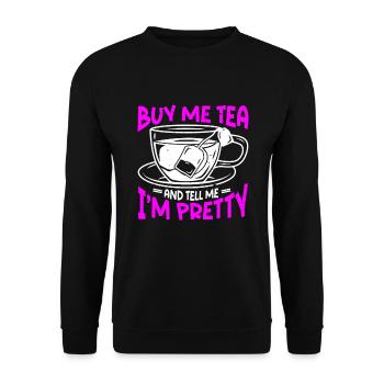 Tea Drinker Tea - Unisex Sweatshirt - black - Front - Alina (178cm) & Michal (187cm)
