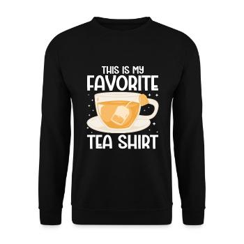 Tea Drinker Tea - Unisex Sweatshirt - black - Front - Alina (178cm) & Michal (187cm)