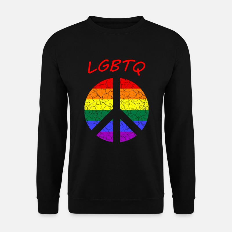 Peace Love LGBTQ CSD - Unisex Pullover - Schwarz