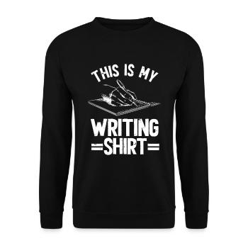 Autor Schriftsteller - Unisex Pullover - Schwarz - Vorne - Alina (178cm) & Michal (187cm)