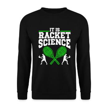 Tennis Art Retired Tennis Player Racket - Unisex Pullover - Schwarz - Vorne - Alina (178cm) & Michal (187cm)