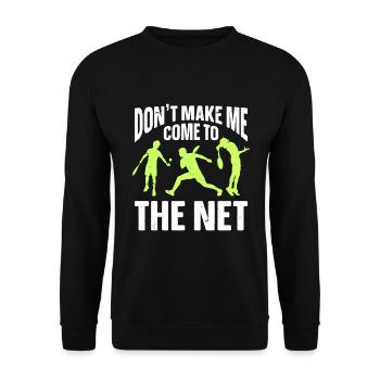 Tennis Art Retired Tennis Player Racket - Unisex Pullover - Schwarz - Vorne - Alina (178cm) & Michal (187cm)