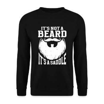 Beard Saying Bearded Father Husband - Unisex Sweatshirt - black - Front - Alina (178cm) & Michal (187cm)