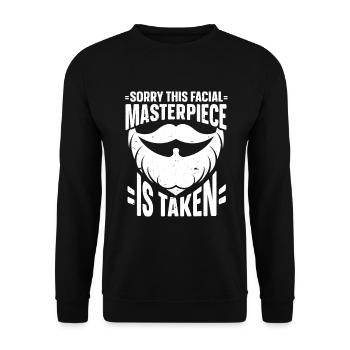 Beard Saying Bearded Father Husband - Unisex Sweatshirt - black - Front - Alina (178cm) & Michal (187cm)