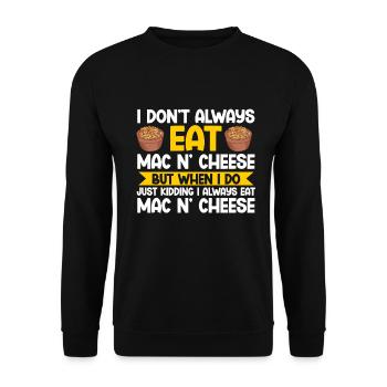 Mac And Cheese Macaroni - Unisex Sweatshirt - black - Front - Alina (178cm) & Michal (187cm)