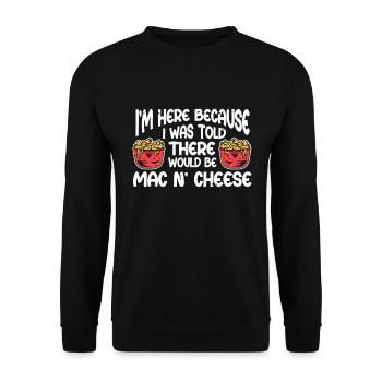 Mac And Cheese Macaroni - Unisex Sweatshirt - black - Front - Alina (178cm) & Michal (187cm)