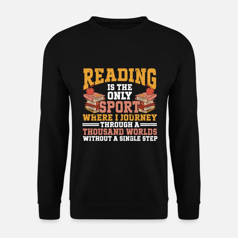 Lesen Bücherwurm - Unisex Pullover - Schwarz
