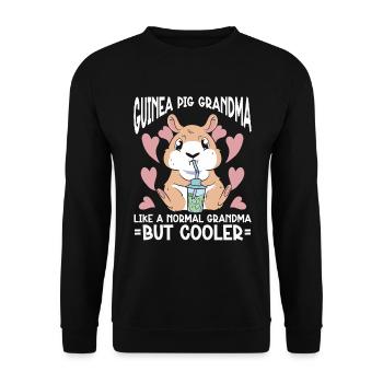 Cochon d’Inde - Sweat-shirt Unisexe - noir - Devant - Alina (178cm) & Michal (187cm)