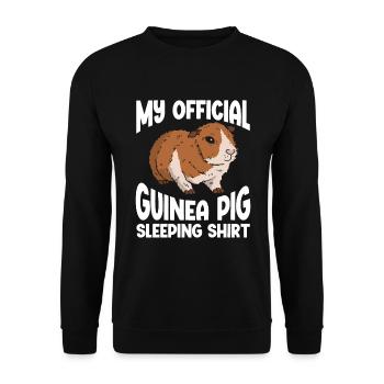 Cochon d’Inde - Sweat-shirt Unisexe - noir - Devant - Alina (178cm) & Michal (187cm)