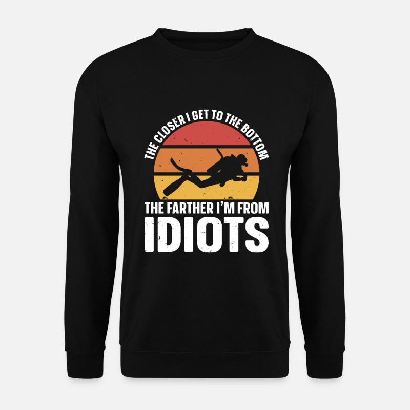Tauchen Taucher - Unisex Pullover - Schwarz
