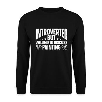 Cadeaux introvertis drôles - Sweat-shirt Unisexe - noir - Devant - Alina (178cm) & Michal (187cm)