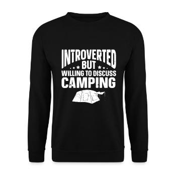 Funny Introvert Gifts - Unisex Sweatshirt - black - Front - Alina (178cm) & Michal (187cm)