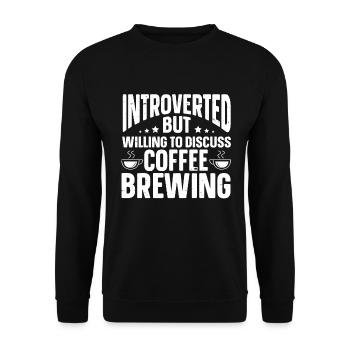 Cadeaux introvertis drôles - Sweat-shirt Unisexe - noir - Devant - Alina (178cm) & Michal (187cm)