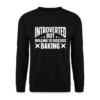 Cadeaux introvertis drôles - Sweat-shirt Unisexe - noir - Devant - Alina (178cm) & Michal (187cm)