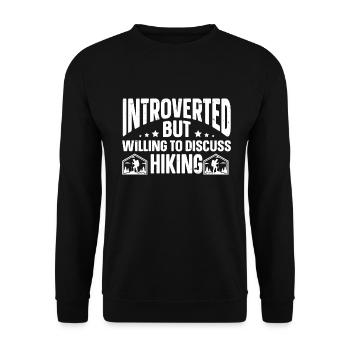 Cadeaux amusants pour les introvertis - Sweat-shirt Unisexe - noir - Devant - Alina (178cm) & Michal (187cm)