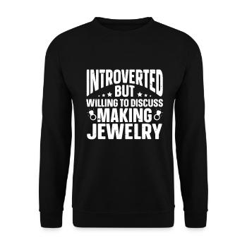 Cadeaux amusants pour les introvertis - Sweat-shirt Unisexe - noir - Devant - Alina (178cm) & Michal (187cm)