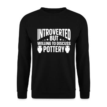 Cadeaux amusants pour les introvertis - Sweat-shirt Unisexe - noir - Devant - Alina (178cm) & Michal (187cm)
