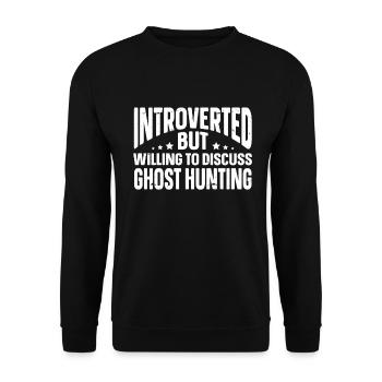Cadeaux amusants pour les introvertis - Sweat-shirt Unisexe - noir - Devant - Alina (178cm) & Michal (187cm)