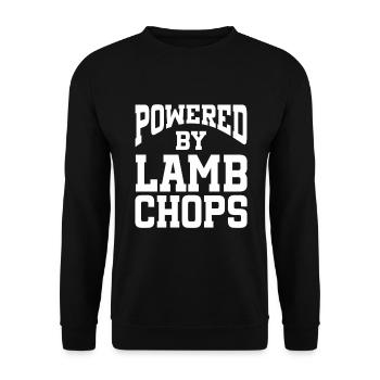 Powered By Lamb Chops - Unisex Pullover - Schwarz - Vorne - Alina (178cm) & Michal (187cm)