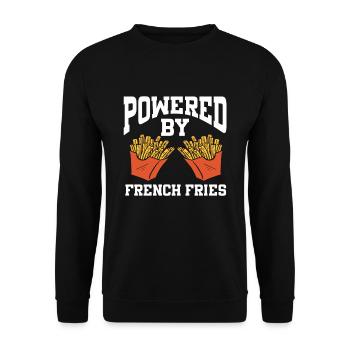 Propulsé par les frites - Sweat-shirt Unisexe - noir - Devant - Alina (178cm) & Michal (187cm)