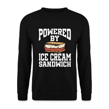 Sandwich à la crème glacée - Sweat-shirt Unisexe - noir - Devant - Alina (178cm) & Michal (187cm)