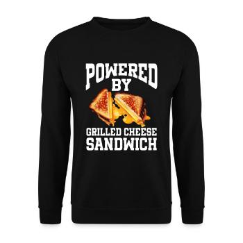 Sandwich au fromage grillé - Sweat-shirt Unisexe - noir - Devant - Alina (178cm) & Michal (187cm)