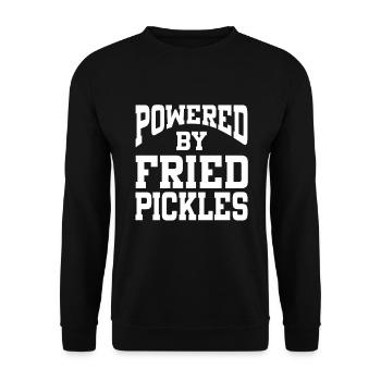 Powered By Fried Pickles - Unisex Pullover - Schwarz - Vorne - Alina (178cm) & Michal (187cm)