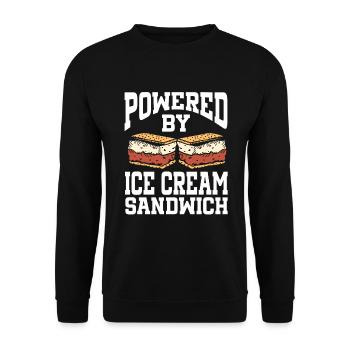 Sandwich à la crème glacée - Sweat-shirt Unisexe - noir - Devant - Alina (178cm) & Michal (187cm)