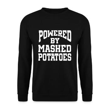 Powered By Mashed Potatoes - Unisex Pullover - Schwarz - Vorne - Alina (178cm) & Michal (187cm)