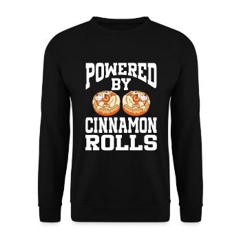 Propulsé par des brioches à la cannelle - Sweat-shirt Unisexe - noir - Devant - Alina (178cm) & Michal (187cm)