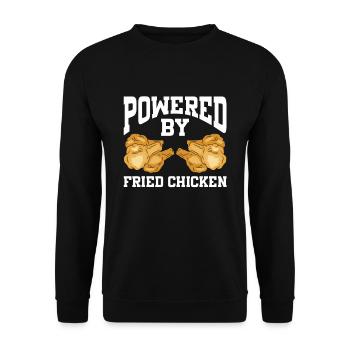 Powered By Fried Chicken - Unisex Pullover - Schwarz - Vorne - Alina (178cm) & Michal (187cm)