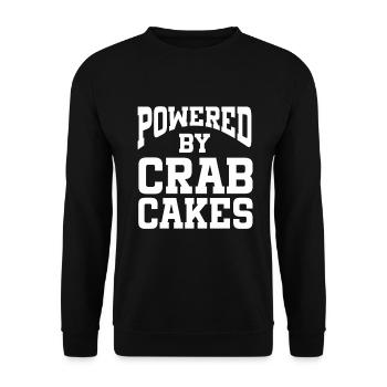 Powered By Crab Cakes - Unisex Pullover - Schwarz - Vorne - Alina (178cm) & Michal (187cm)