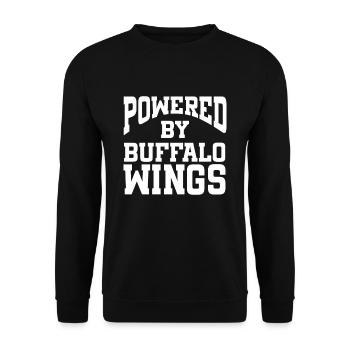 Powered By Buffalo Wings - Unisex Pullover - Schwarz - Vorne - Alina (178cm) & Michal (187cm)