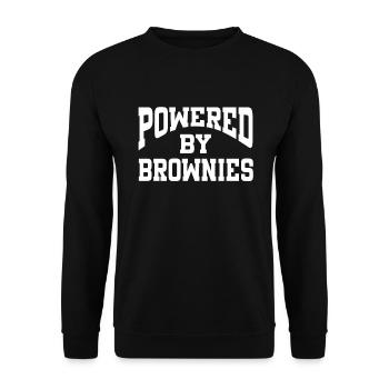 Powered By Brownies - Unisex Pullover - Schwarz - Vorne - Alina (178cm) & Michal (187cm)