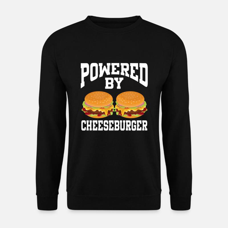 Powered By Cheeseburger - Unisex Sweatshirt - black