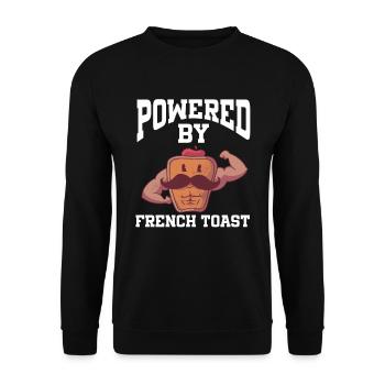 Powered By French Toast - Unisex Pullover - Schwarz - Vorne - Alina (178cm) & Michal (187cm)