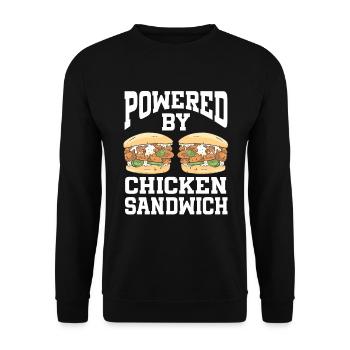Sandwich au poulet - Sweat-shirt Unisexe - noir - Devant - Alina (178cm) & Michal (187cm)