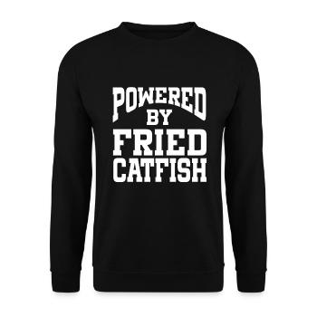 Propulsé par du poisson-chat frit - Sweat-shirt Unisexe - noir - Devant - Alina (178cm) & Michal (187cm)