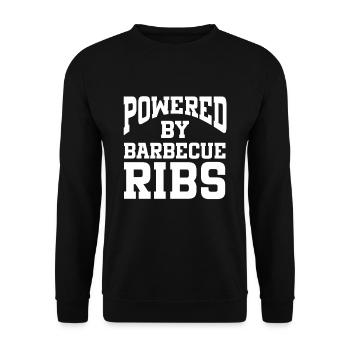 Alimenté par des côtes levées au barbecue - Sweat-shirt Unisexe - noir - Devant - Alina (178cm) & Michal (187cm)