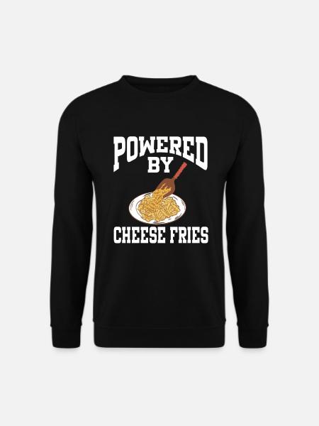 Powered By Cheese Fries - Unisex Pullover - Schwarz