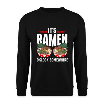 Ramen Lover Soupe de nouilles japonaise Ramen - Sweat-shirt Unisexe - noir - Devant - Alina (178cm) & Michal (187cm)